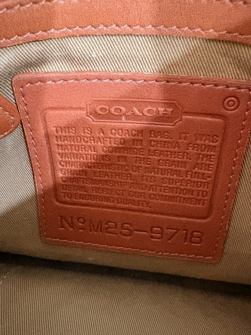 Coach Vintage Crescent Saddle Bag Handbag - British Tan - Picture 7 of 8